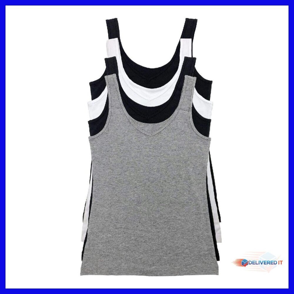 Reversible Modal Cotton Tank Top 4-Pack - Form Fitting & Moisture Wicking